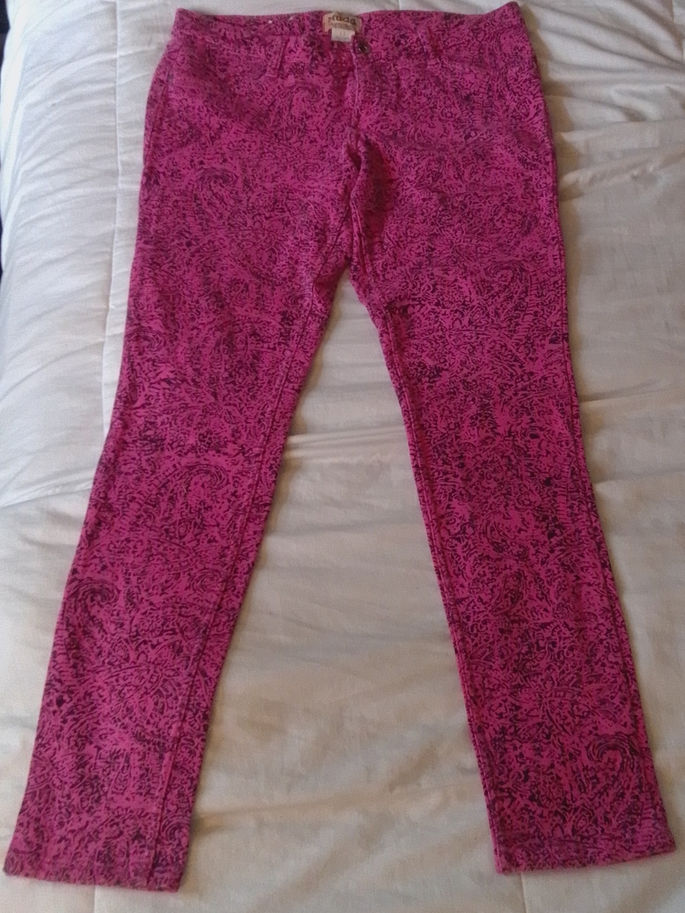 Mudd Pink and Black Patterned Jeans/Jeggings, 11